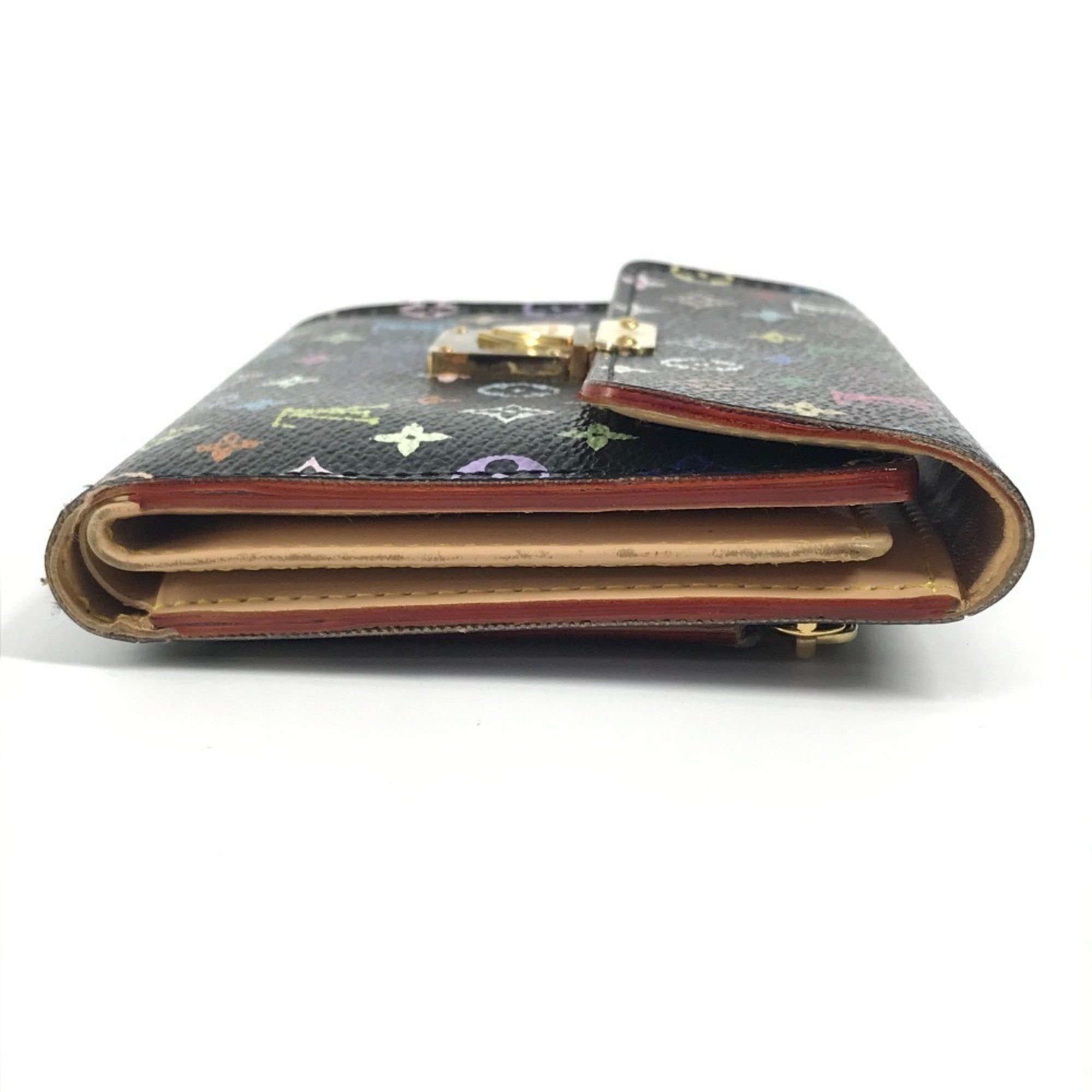 Louis Vuitton LOUIS VUITTON M58015 Monogram Multicolor Portefeuille Koala Compact Wallet Tri-fold Canvas Women's Noir Black Size ONE SIZE - 4 Thumbnail