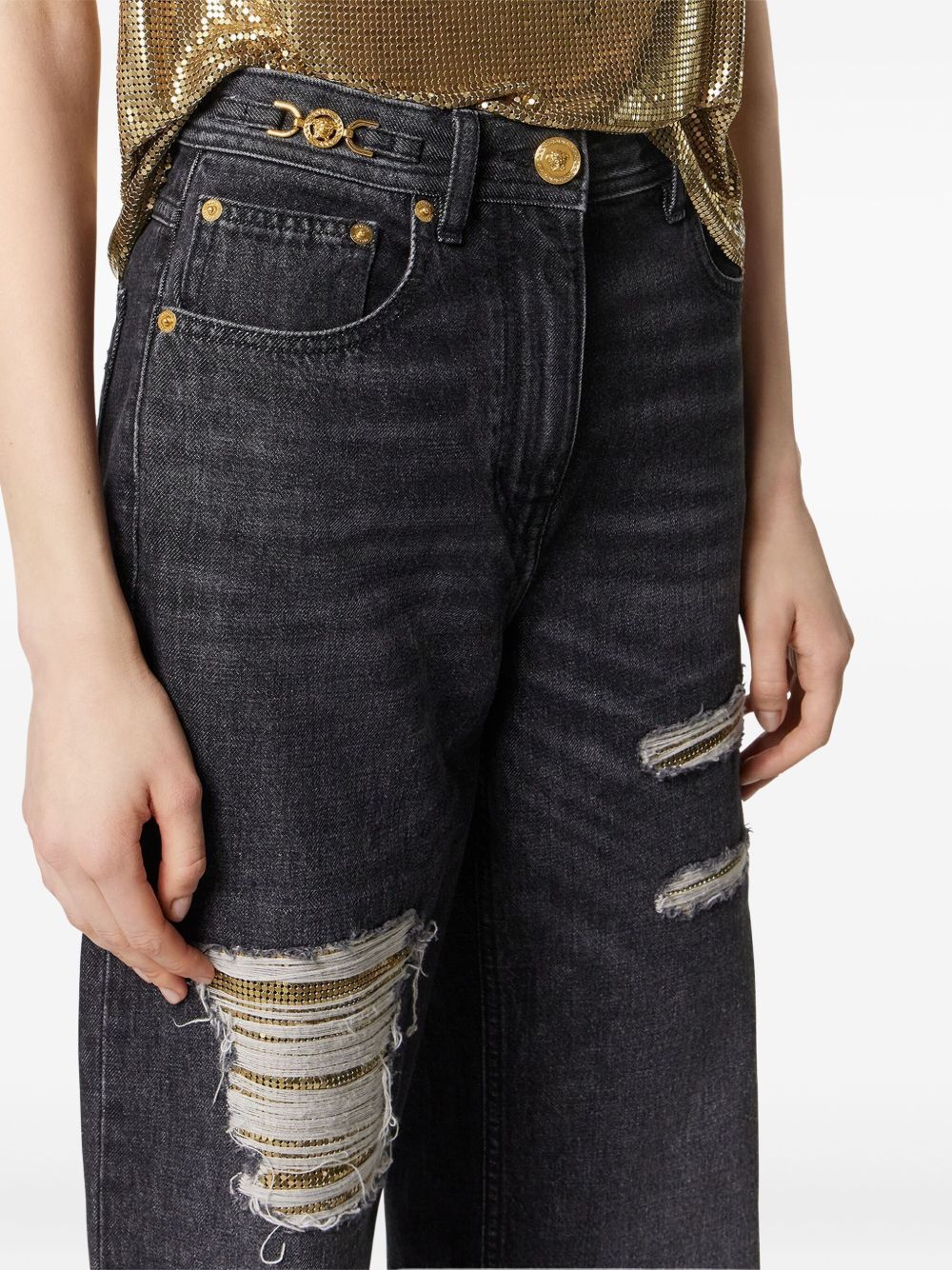 Versace DENIM COTTON JEANS Size 25" / US 0 / IT 36 - 3 Thumbnail