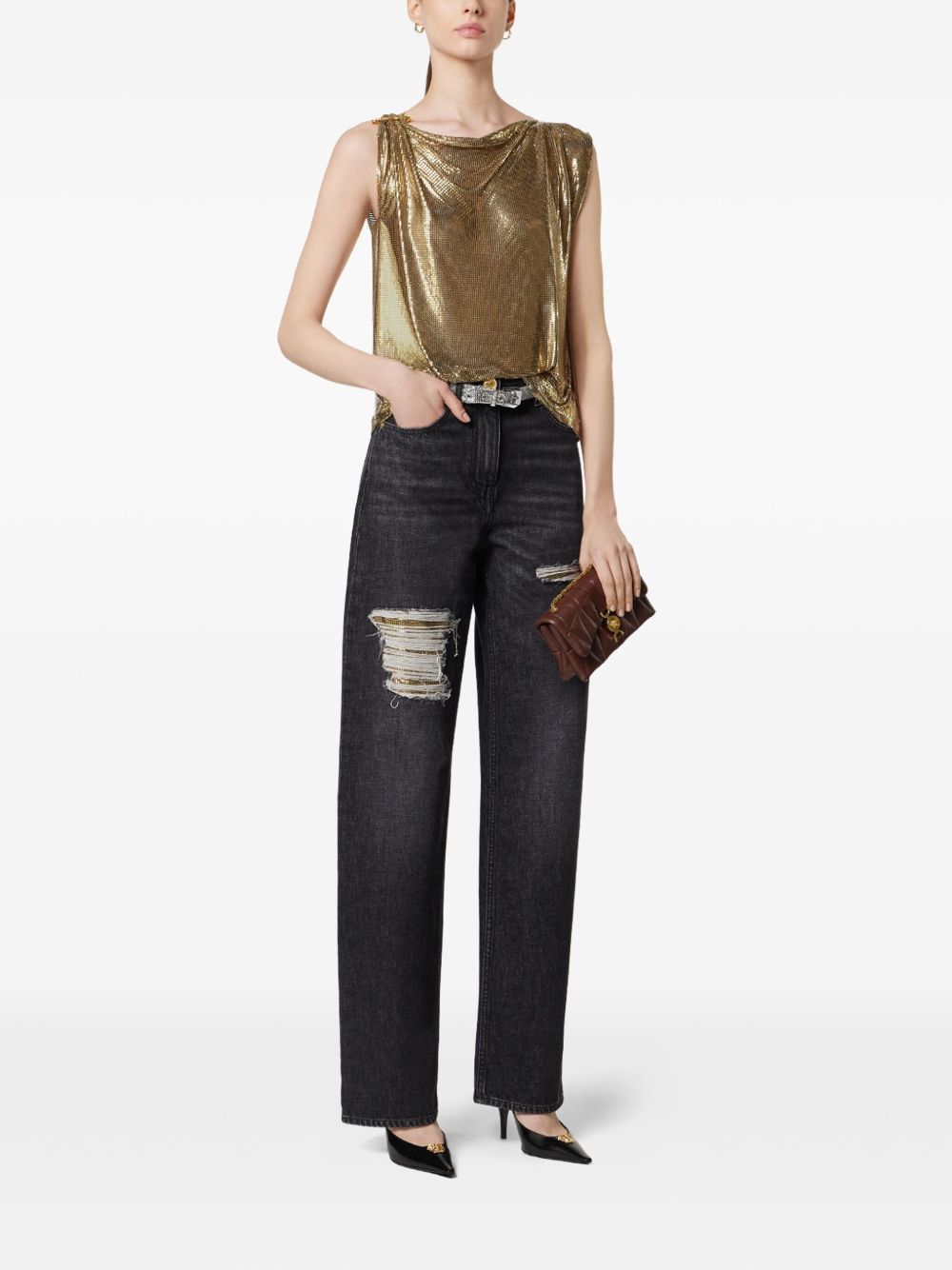 Versace DENIM COTTON JEANS Size 25" / US 0 / IT 36 - 2 Thumbnail