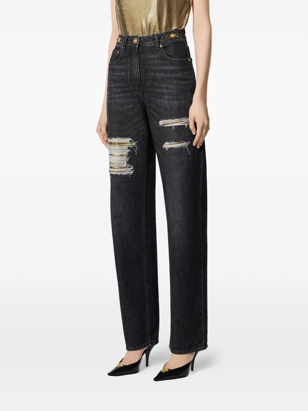 Versace DENIM COTTON JEANS Size 25" / US 0 / IT 36 - 4 Thumbnail