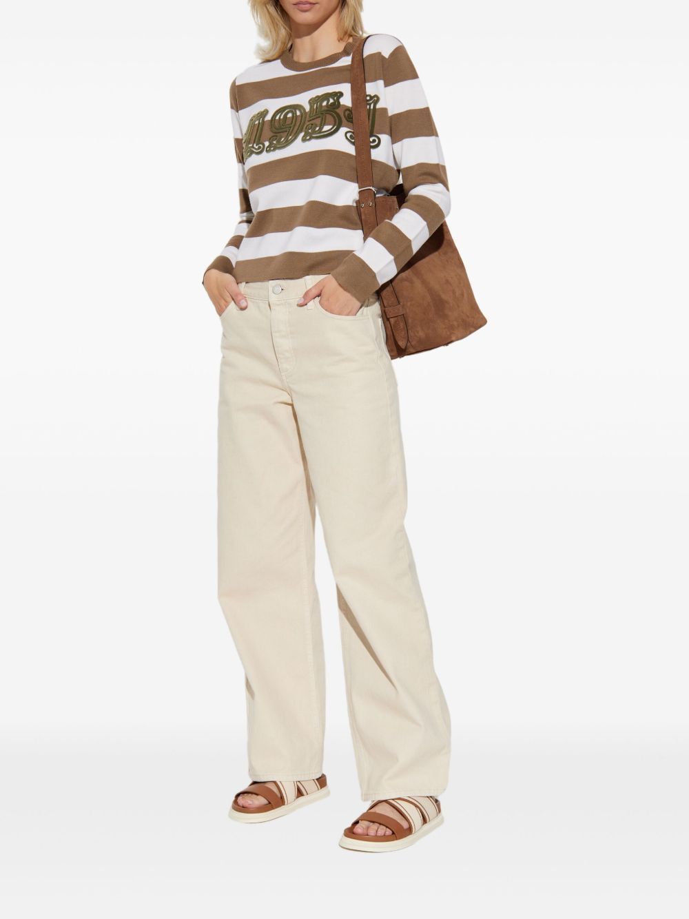 Max Mara STRIPED WOOL SWEATER Size M / US 6-8 / IT 42-44 - 5 Thumbnail