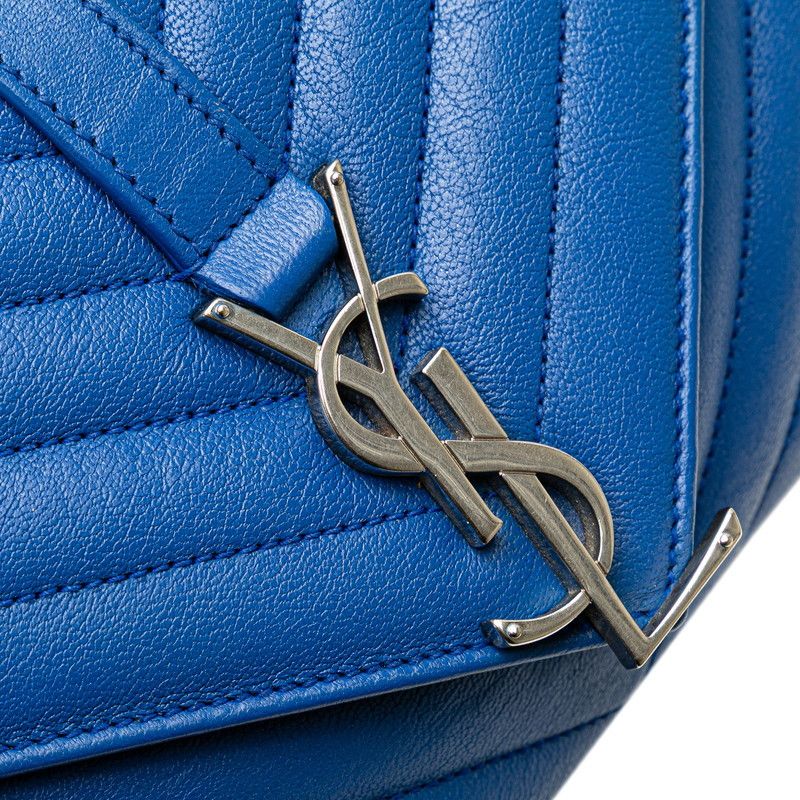 Yves Saint Laurent Yves Saint Laurent Saint Laurent College Monogram Sheepskin Shoulder Bag Leather Shoulder Bag 403118 Size ONE SIZE - 4 Thumbnail