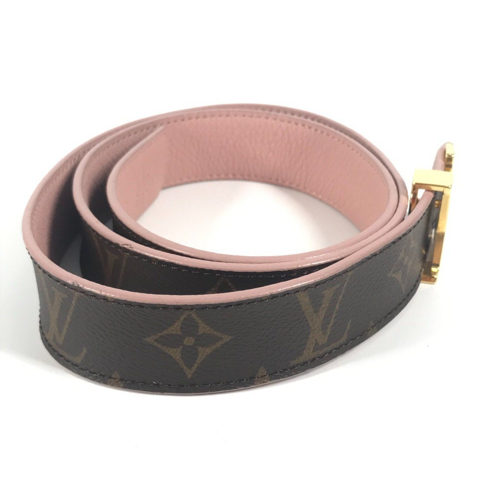 LOUIS VUITTON M9052V Monogram Santur LV Initial Reversible Belt Canvas Women´s Brown Accessories