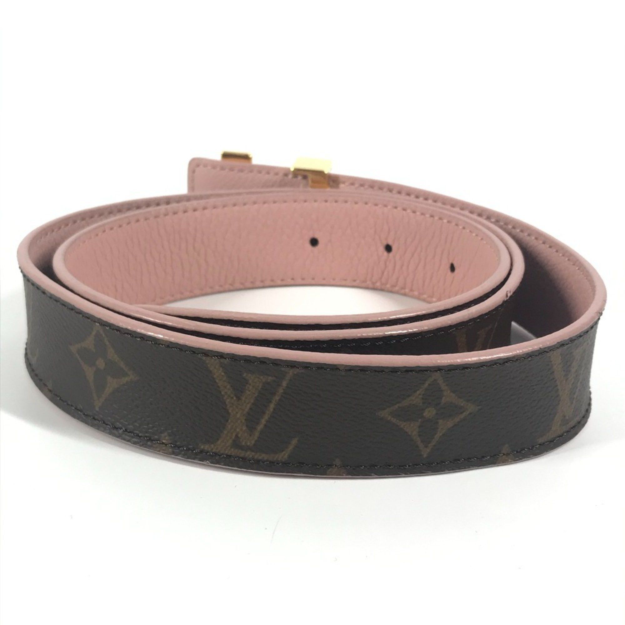 LOUIS VUITTON M9052V Monogram Santur LV Initial Reversible Belt Canvas Women´s Brown Accessories
