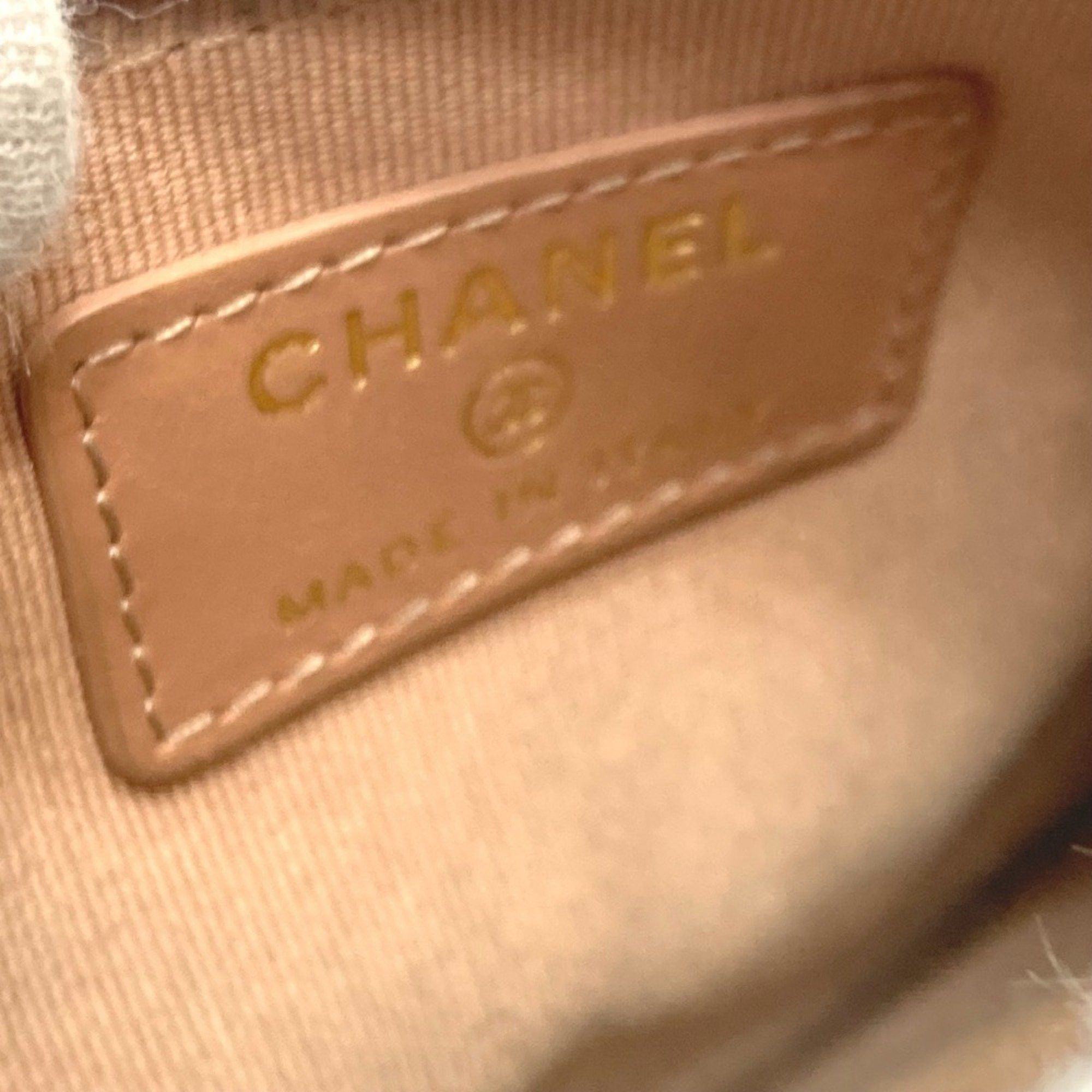 Chanel CHANEL Coco Mark Matelasse Wallet Compact Bi-fold Caviar Skin Women's Beige Size ONE SIZE - 11 Thumbnail