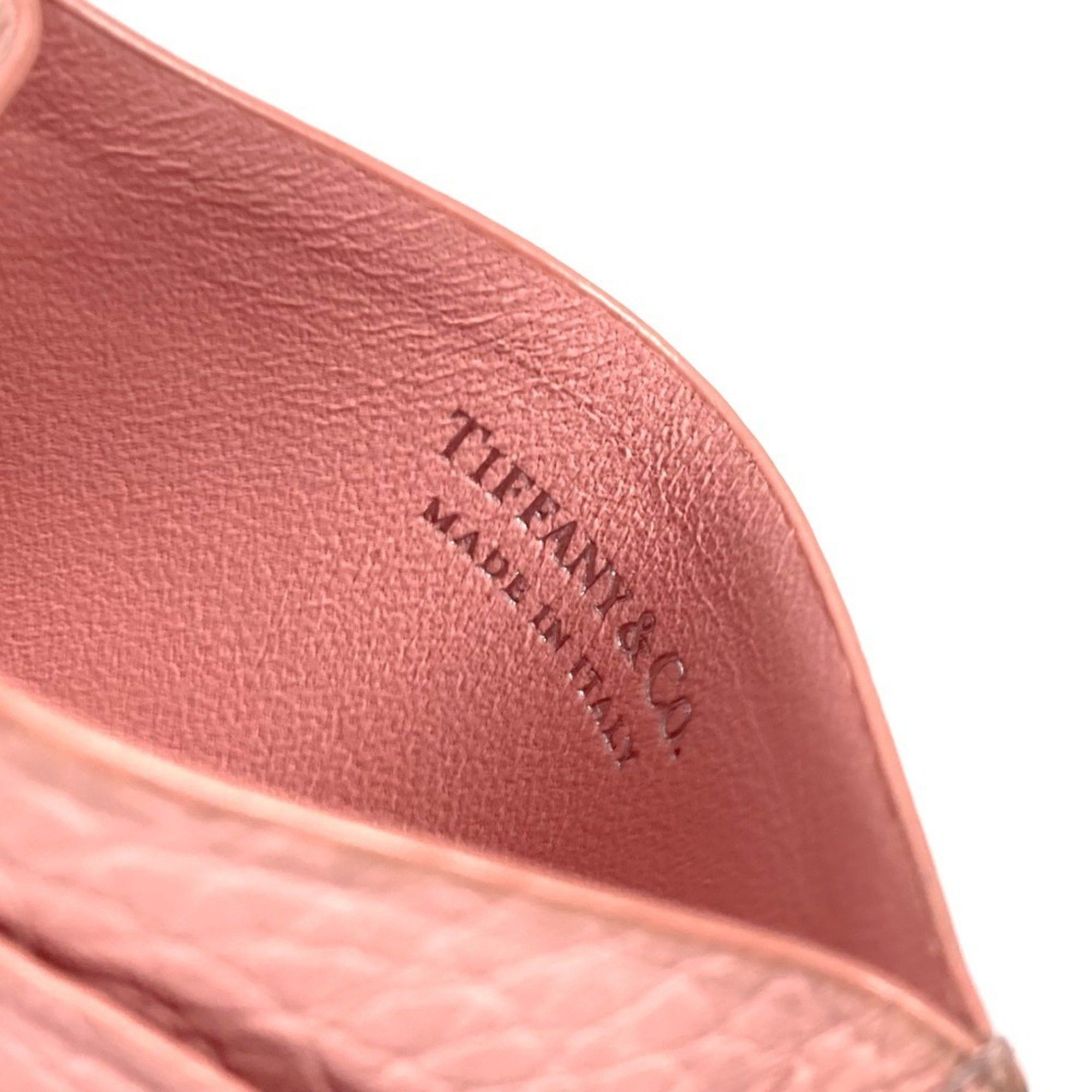 Tiffany & Co. TIFFANY&Co. Tiffany Return to Heart Business Card Holder Pass Case Holder/Card Leather Women's Pink Size ONE SIZE - 7 Thumbnail