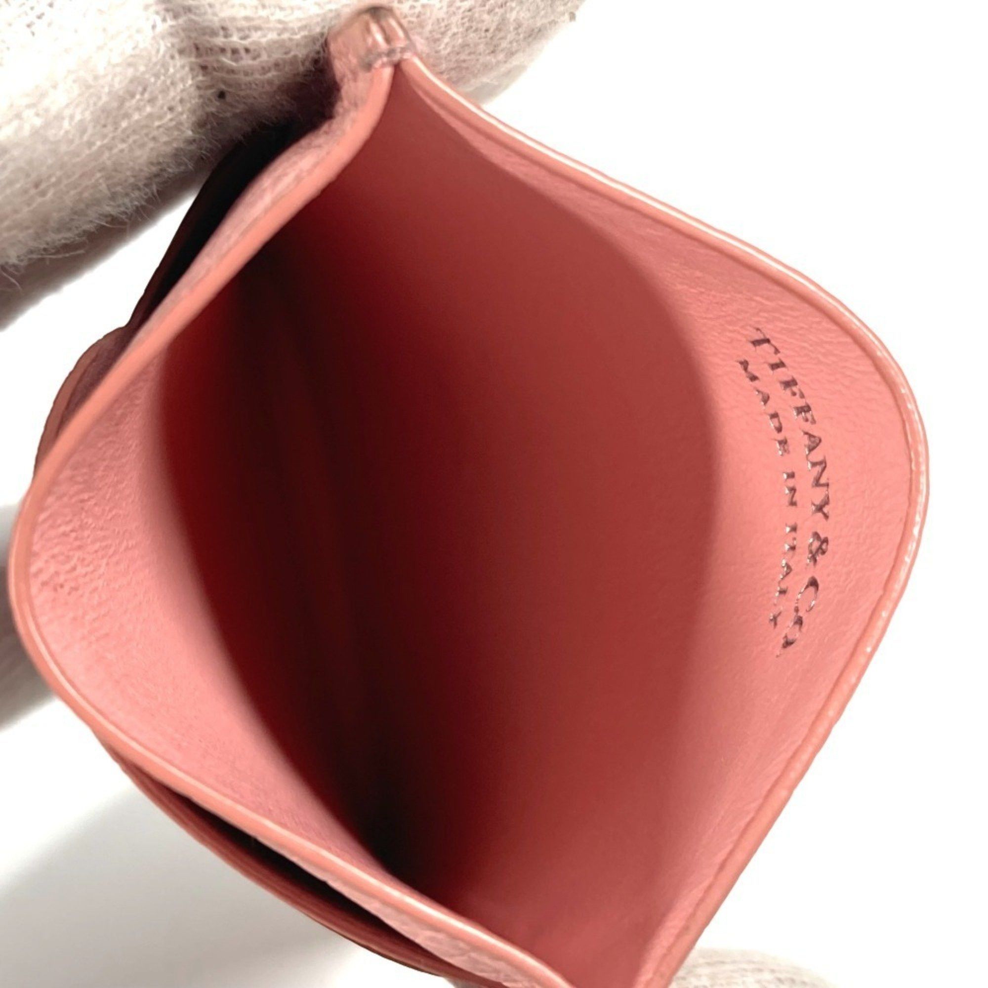 Tiffany & Co. TIFFANY&Co. Tiffany Return to Heart Business Card Holder Pass Case Holder/Card Leather Women's Pink Size ONE SIZE - 8 Thumbnail