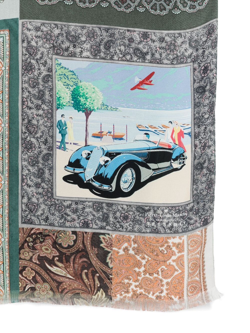 Pierre-Louis Mascia LAGO DI COMO SILK PRINTED SCARF Size ONE SIZE - 2 Thumbnail
