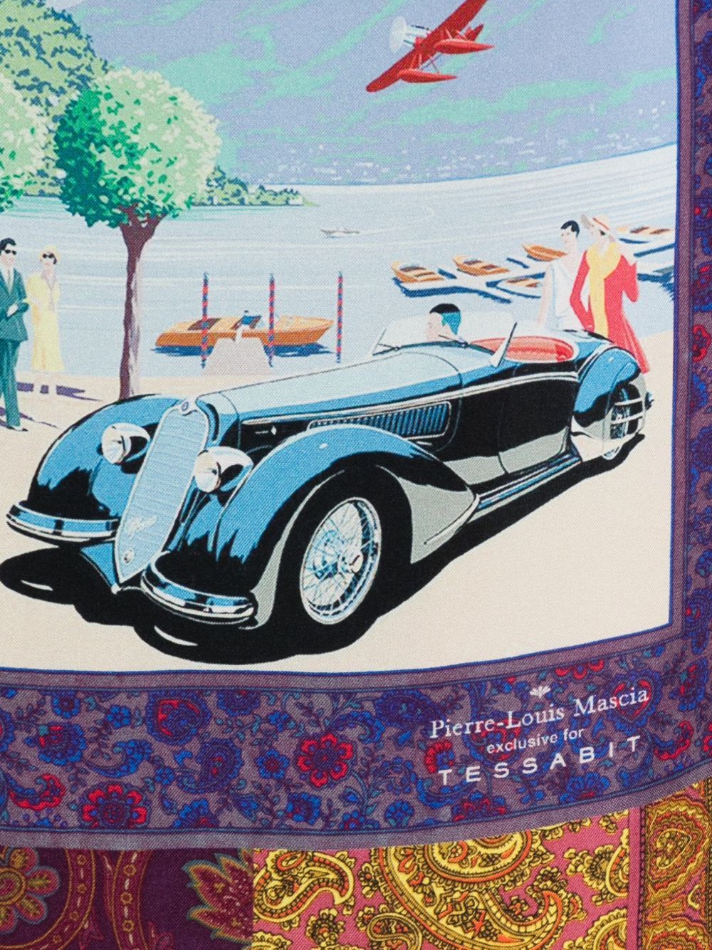 Pierre-Louis Mascia LAGO DI COMO SILK PRINTED SCARF Size ONE SIZE - 2 Thumbnail
