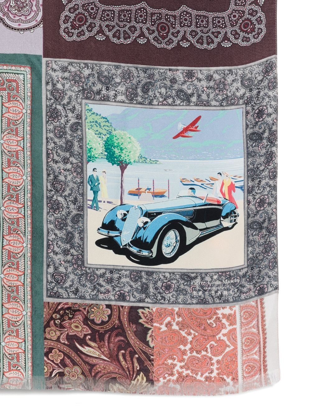 Pierre-Louis Mascia LAGO DI COMO SILK PRINTED SCARF Size ONE SIZE - 2 Thumbnail