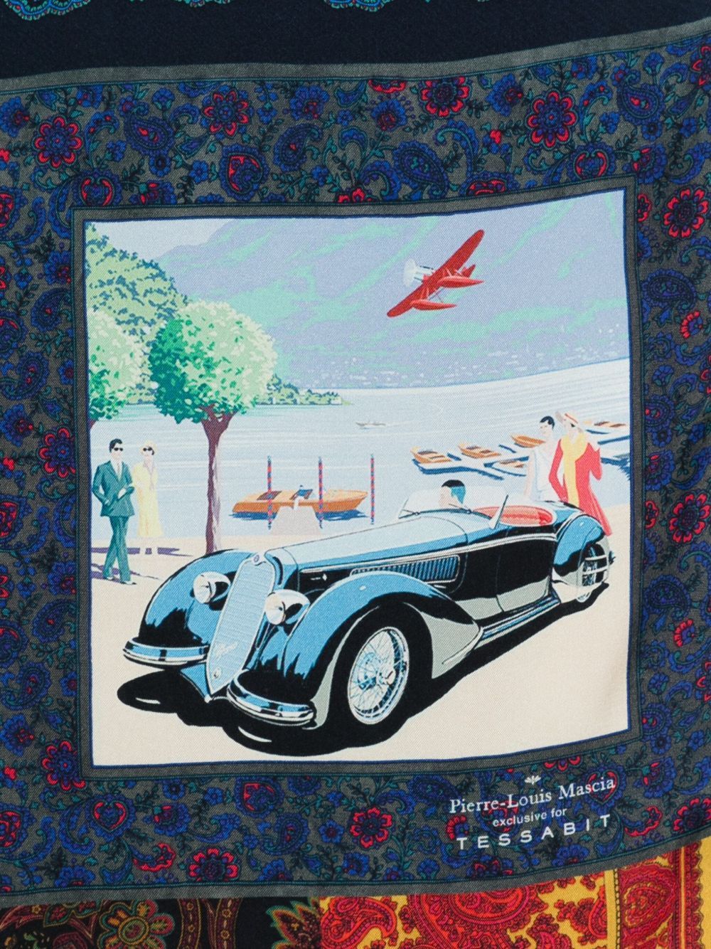 Pierre-Louis Mascia LAGO DI COMO SILK PRINTED SCARF Size ONE SIZE - 2 Thumbnail