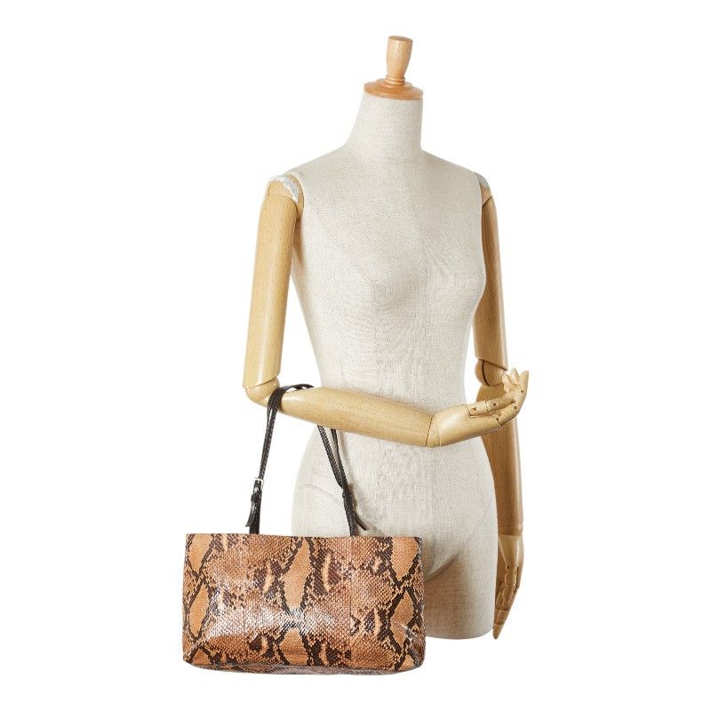 Prada Prada Prada B11189 Python Leather Handbag Leather Handbag B11189 Size ONE SIZE - 13 Thumbnail
