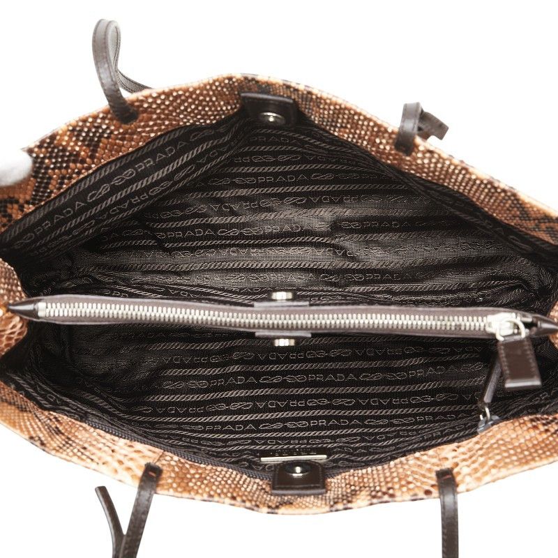 Prada Prada Prada B11189 Python Leather Handbag Leather Handbag B11189 Size ONE SIZE - 9 Thumbnail
