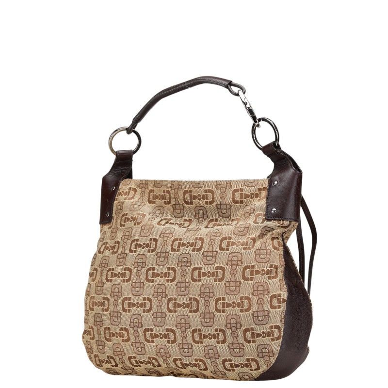 Gucci Gucci Gucci Horsebit Motif Canvas Leather Handbag Canvas Handbag 179777 Size ONE SIZE - 2 Thumbnail