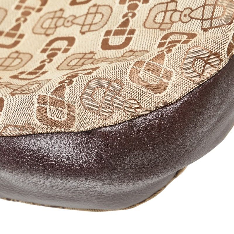 Gucci Gucci Gucci Horsebit Motif Canvas Leather Handbag Canvas Handbag 179777 Size ONE SIZE - 4 Thumbnail