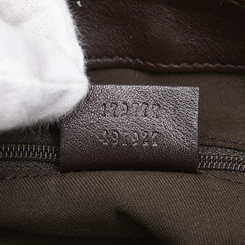 Gucci Gucci Gucci Horsebit Motif Canvas Leather Handbag Canvas Handbag 179777 Size ONE SIZE - 11 Thumbnail