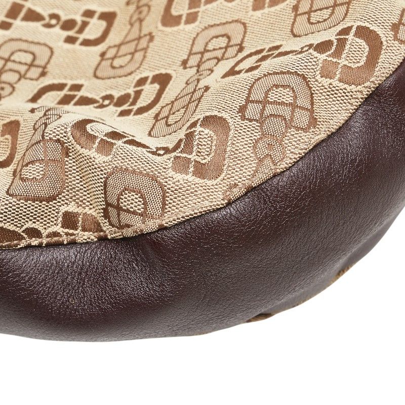 Gucci Gucci Gucci Horsebit Motif Canvas Leather Handbag Canvas Handbag 179777 Size ONE SIZE - 5 Thumbnail