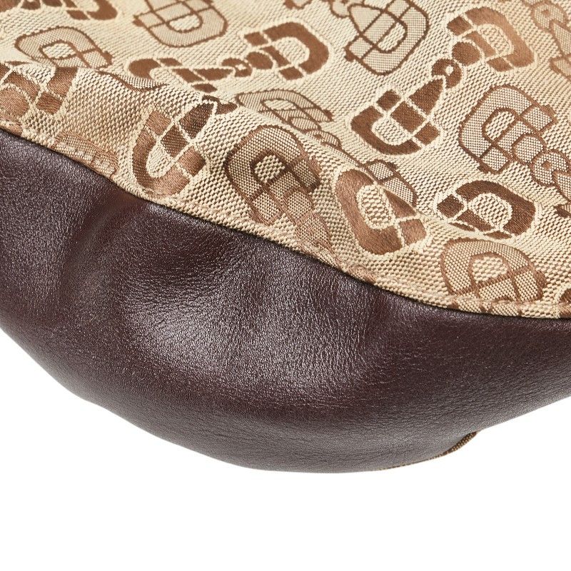 Gucci Gucci Gucci Horsebit Motif Canvas Leather Handbag Canvas Handbag 179777 Size ONE SIZE - 6 Thumbnail