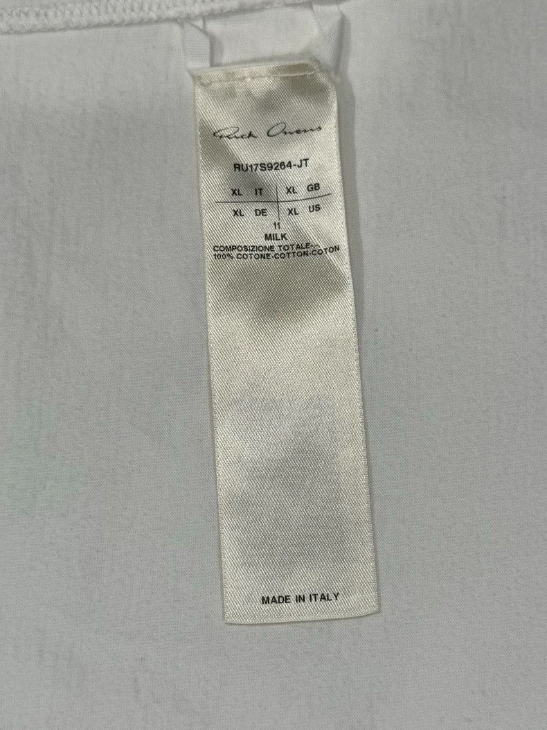 Rick Owens rick owens white short sleeve tee Size US S / EU 44-46 / 1 - 6 Thumbnail
