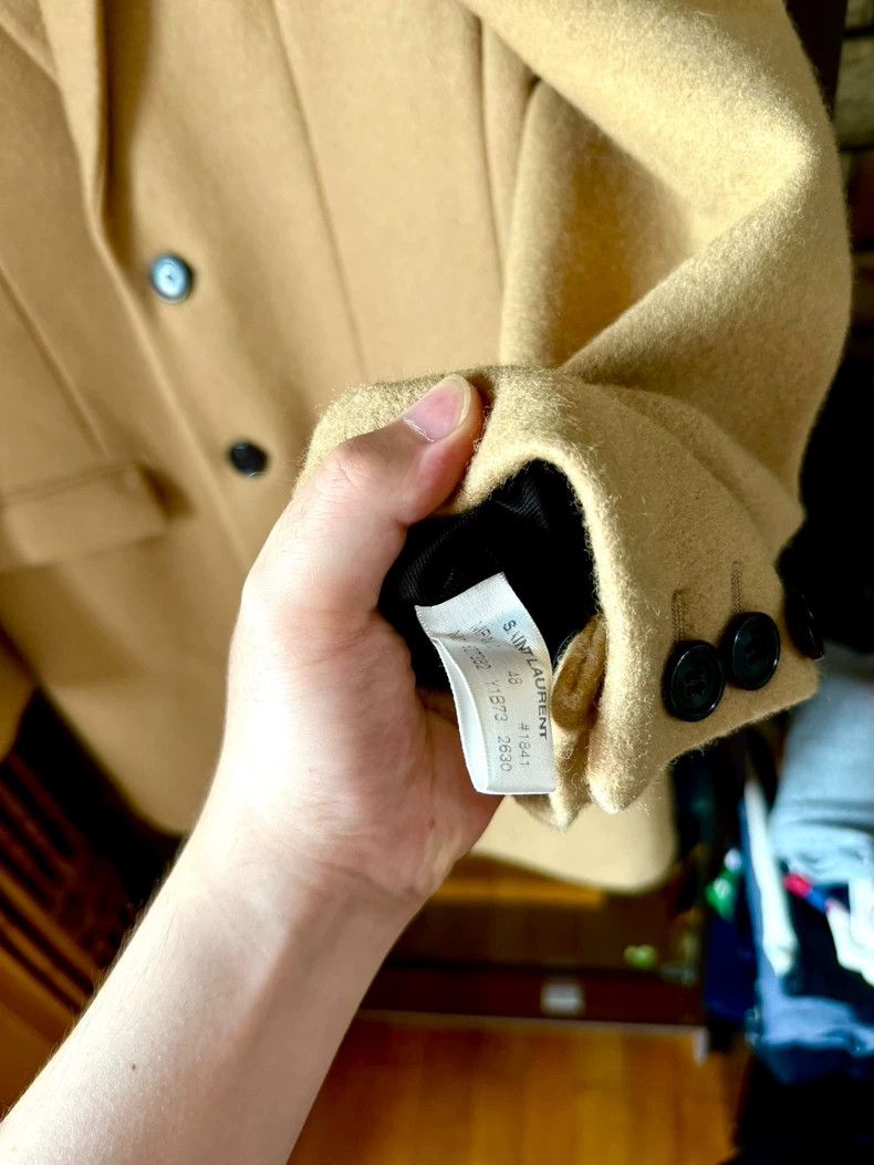 saint laurent 20fw camel coat