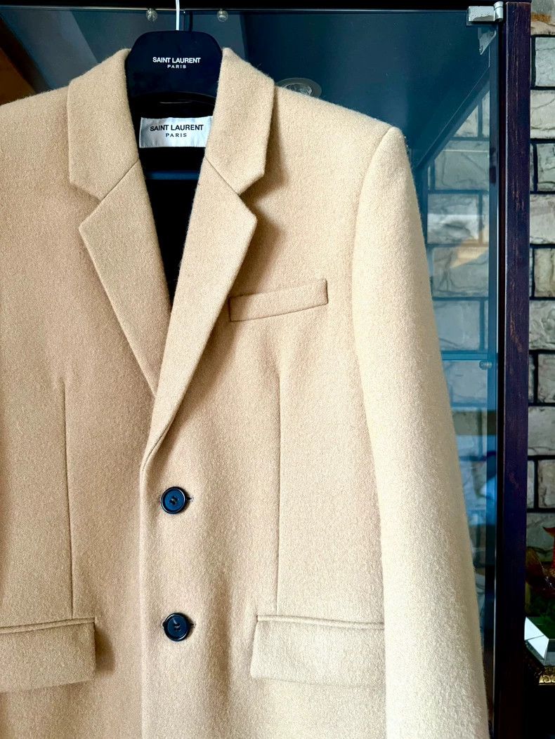 saint laurent 20fw camel coat