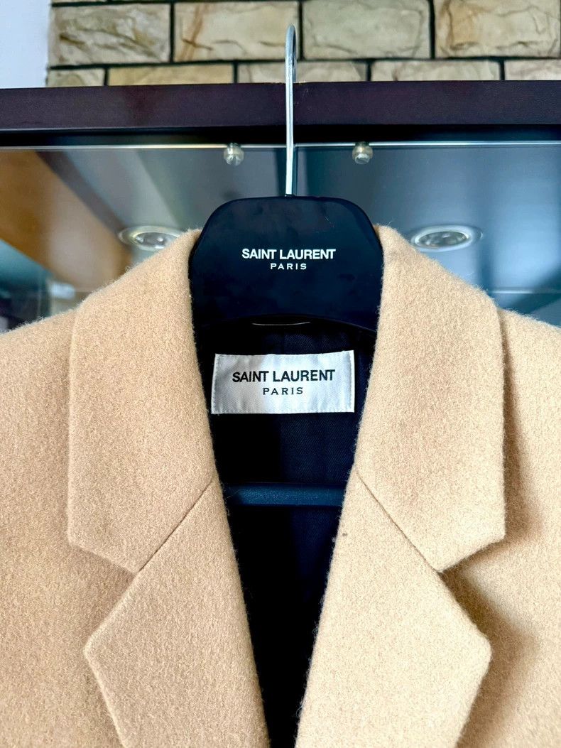 saint laurent 20fw camel coat