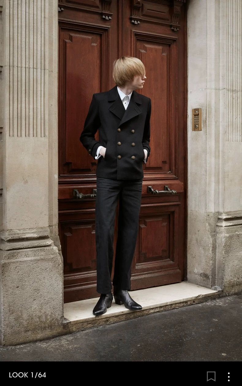Saint Laurent Paris saint laurent 20fw black double - breasted coat Size US S / EU 44-46 / 1 - 6 Thumbnail