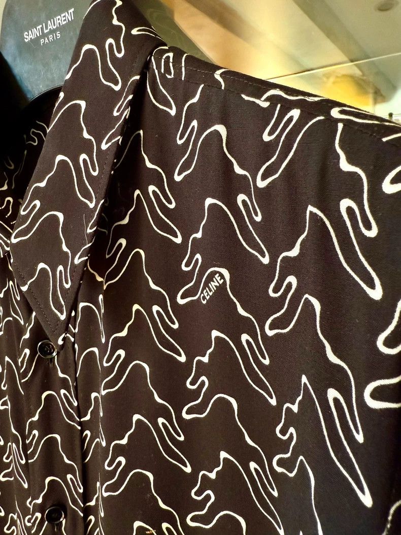 Celine celine 23ss black & white silk shirt Size US S / EU 44-46 / 1 - 5 Thumbnail