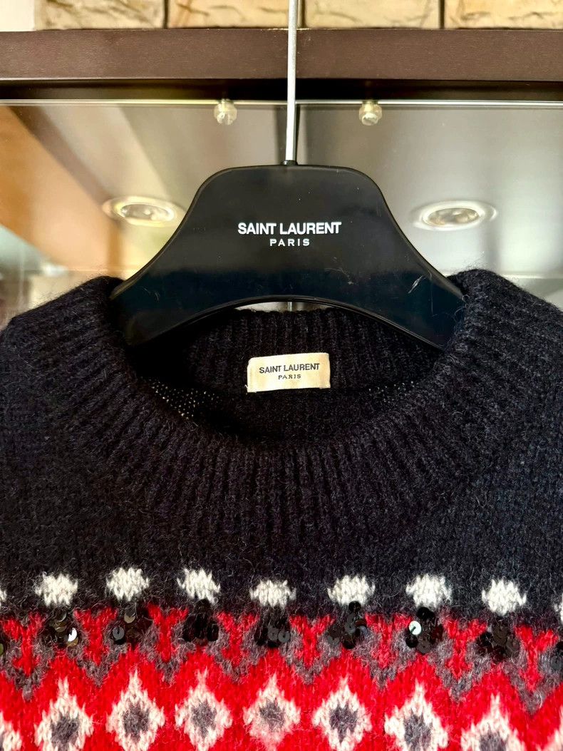 Yves Saint Laurent saint laurent 16fw ethnic pattern sweater Size US S / EU 44-46 / 1 - 3 Thumbnail