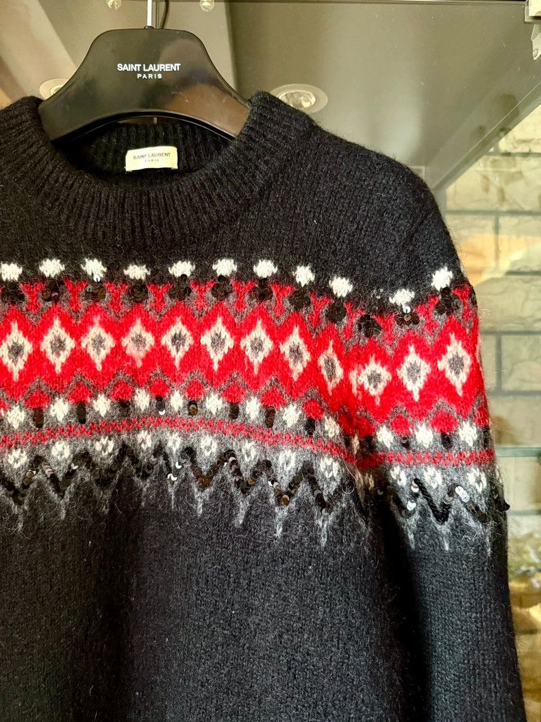 Yves Saint Laurent saint laurent 16fw ethnic pattern sweater Size US S / EU 44-46 / 1 - 2 Thumbnail