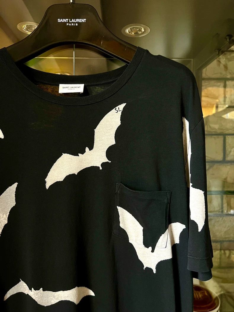 Saint Laurent Paris saint laurent black bat half - sleeve top Size US S / EU 44-46 / 1 - 2 Thumbnail