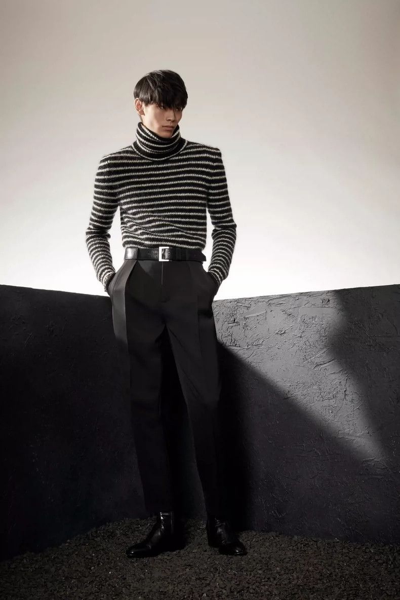 Saint Laurent Paris saint laurent 20fw black white stripe Size US S / EU 44-46 / 1 - 6 Thumbnail