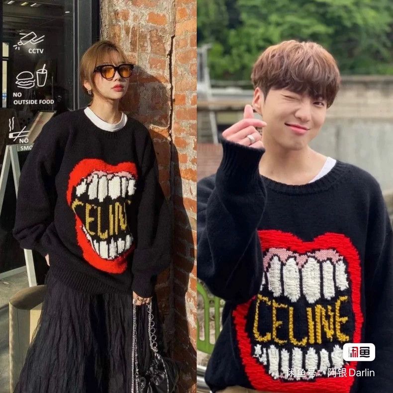 Celine celine 21ss black lip sweater Size US S / EU 44-46 / 1 - 7 Thumbnail