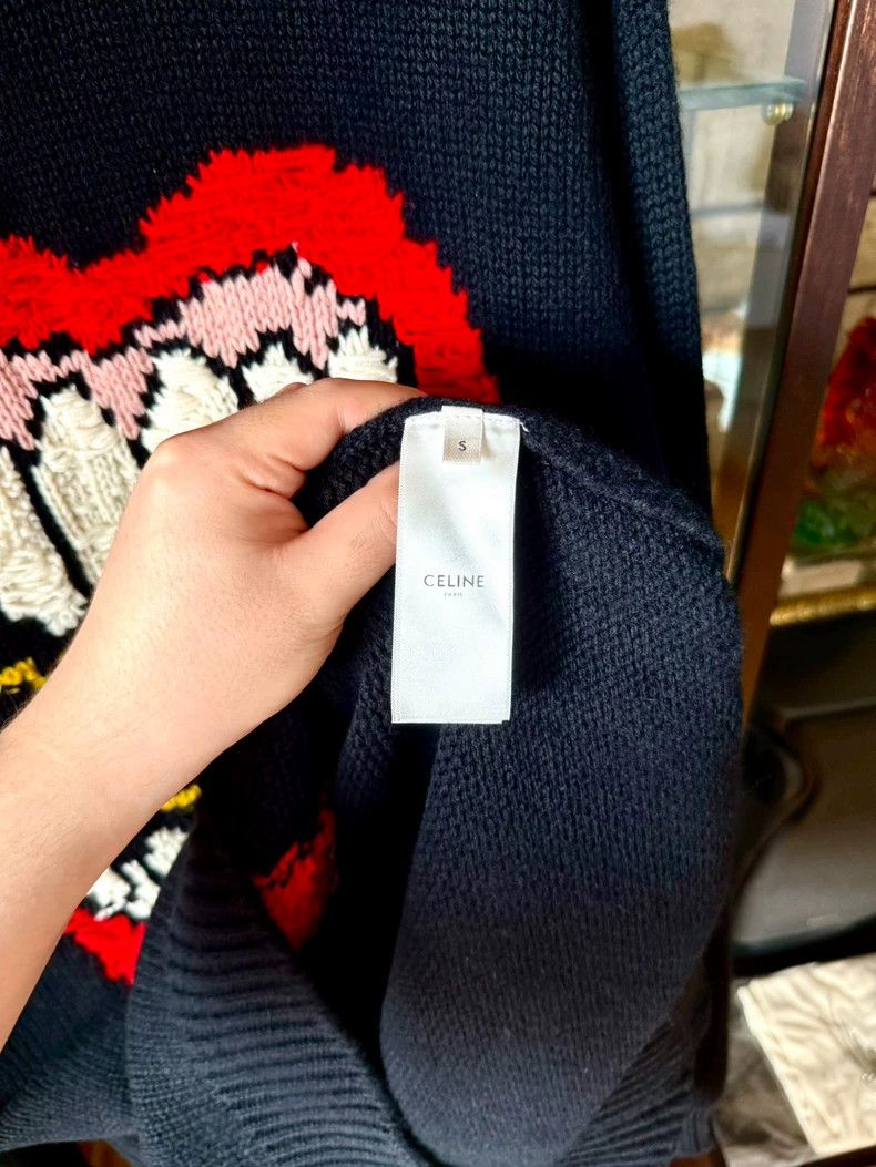 Celine celine 21ss black lip sweater Size US S / EU 44-46 / 1 - 5 Thumbnail
