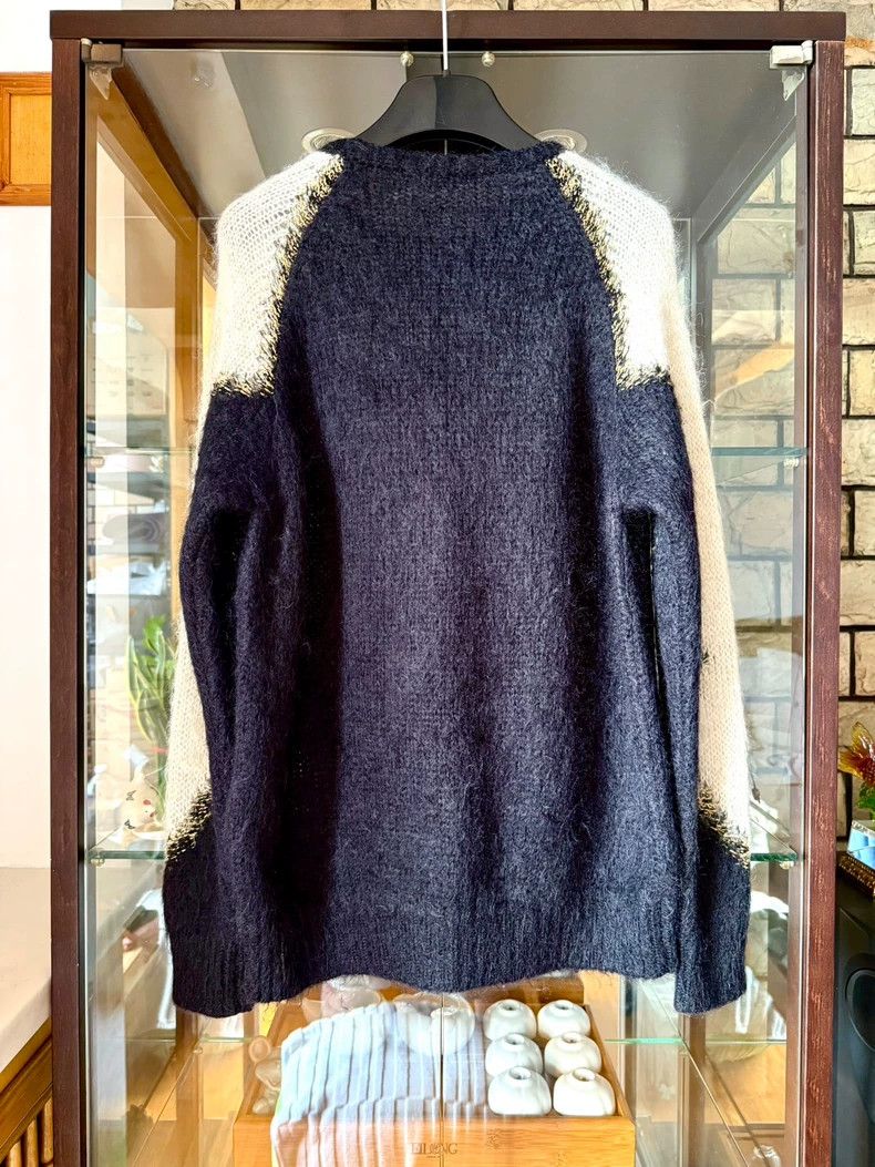 Saint Laurent Paris saint laurent 22fw black white sweater Size US XS / EU 42 / 0 - 4 Thumbnail
