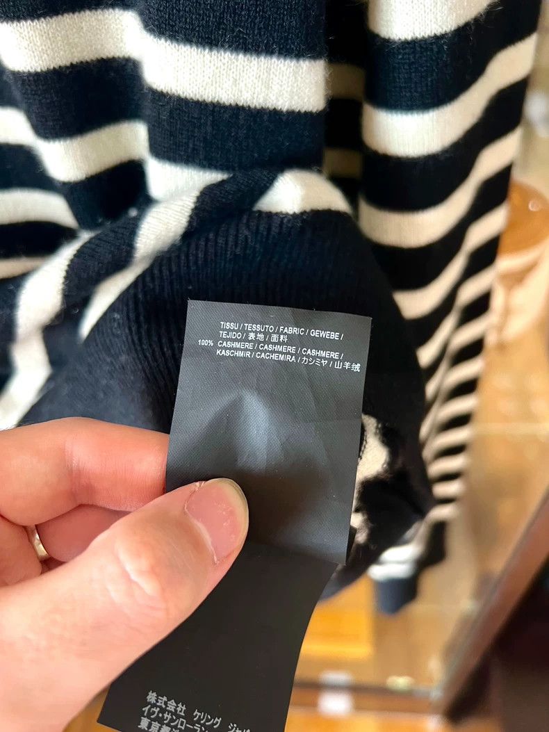 Yves Saint Laurent saint laurent black white stripe turtleneck Size US S / EU 44-46 / 1 - 6 Thumbnail