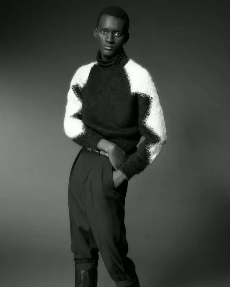 Saint Laurent Paris saint laurent 22fw black white sweater Size US S / EU 44-46 / 1 - 5 Thumbnail