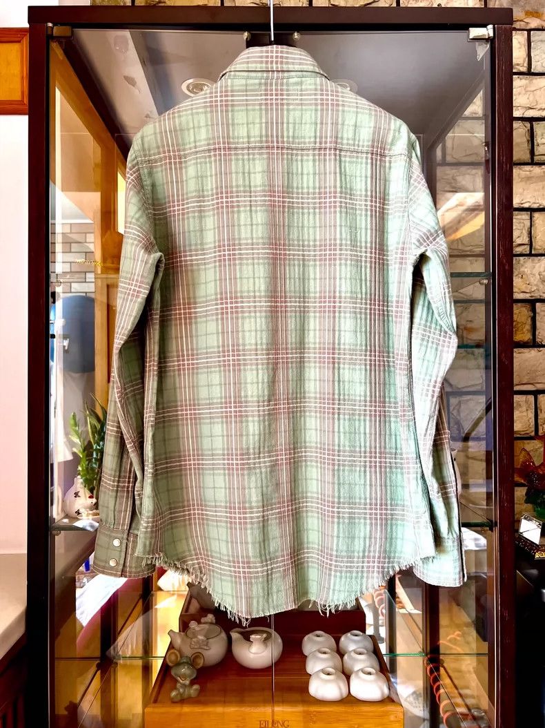 Saint Laurent Paris saint laurent 16ss green plaid shirt Size US S / EU 44-46 / 1 - 4 Thumbnail