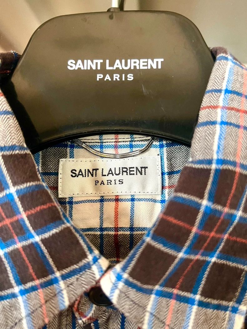 Saint Laurent Paris saint laurent gradient plaid sleeveless shirt Size US XS / EU 42 / 0 - 3 Thumbnail