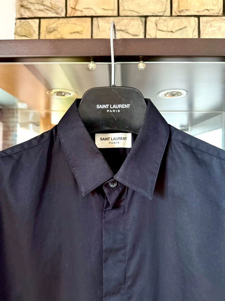 Saint Laurent Paris saint laurent black long sleeve shirt Size US M / EU 48-50 / 2 - 3 Thumbnail