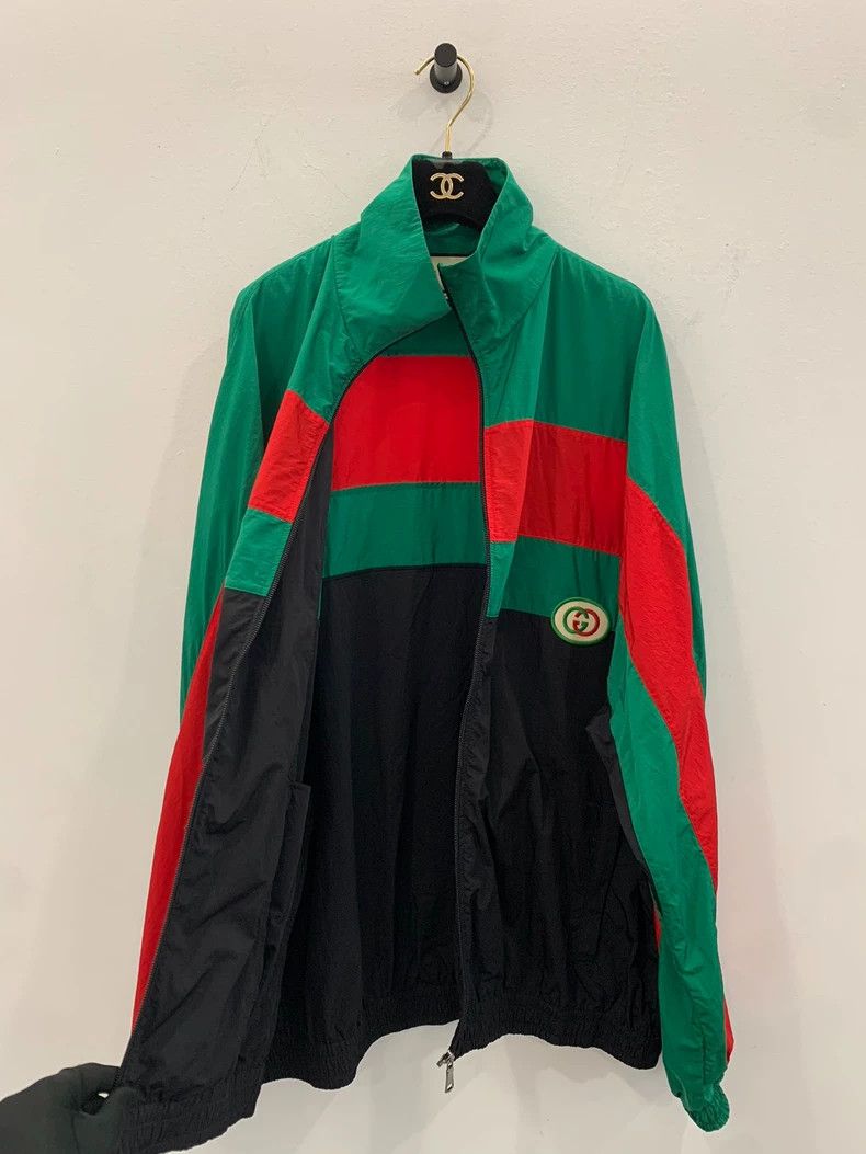 Gucci Gucci Green Red Black Windbreaker Size US L / EU 52-54 / 3 - 3 Thumbnail