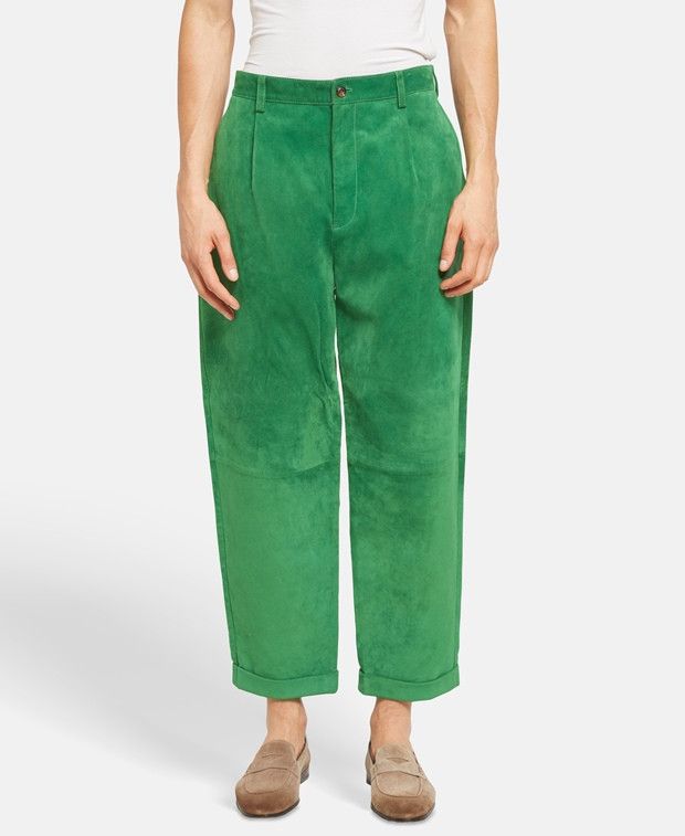 Etro Leather trousers Size 46R - 2 Thumbnail
