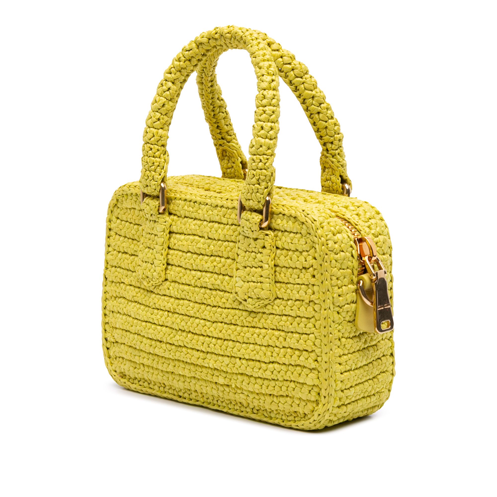 Miu Miu Miu Miu Raffia Crochet Arcadie Top Handle Bag Size ONE SIZE - 2 Thumbnail