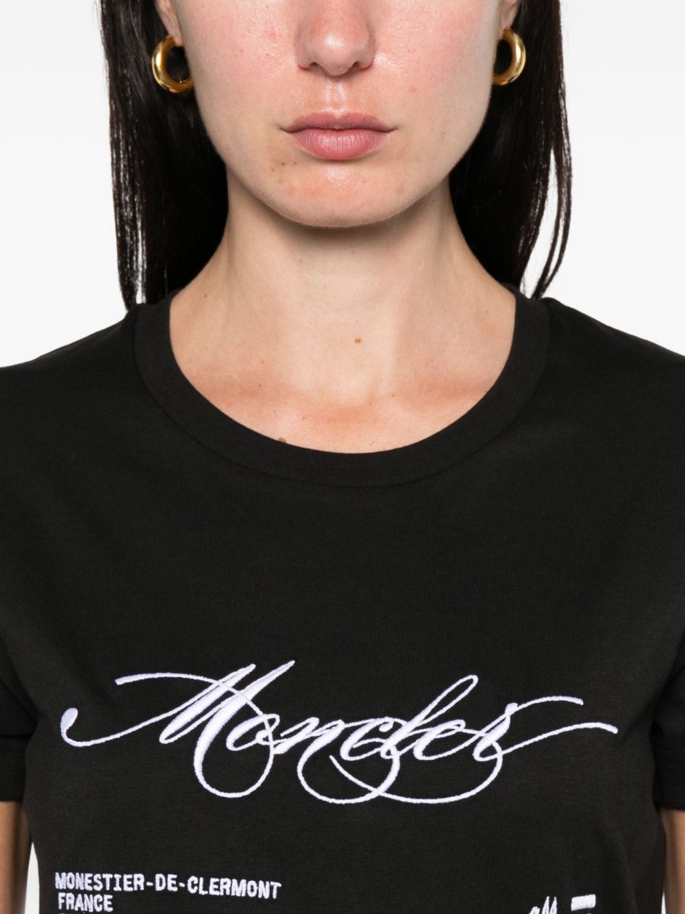 Moncler LOGO COTTON T-SHIRT Size M / US 6-8 / IT 42-44 - 2 Thumbnail
