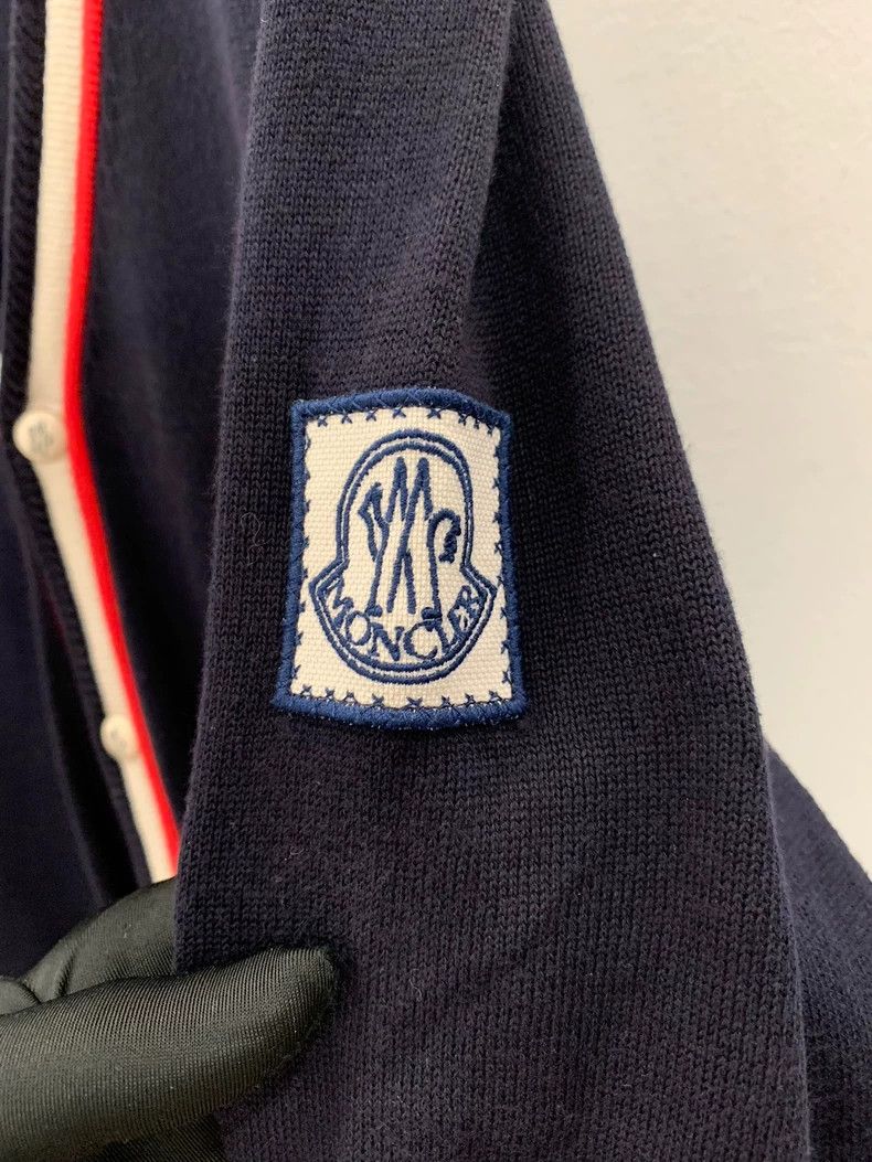 Moncler Moncler men's dark blue stripe cardigan Size US L / EU 52-54 / 3 - 4 Thumbnail