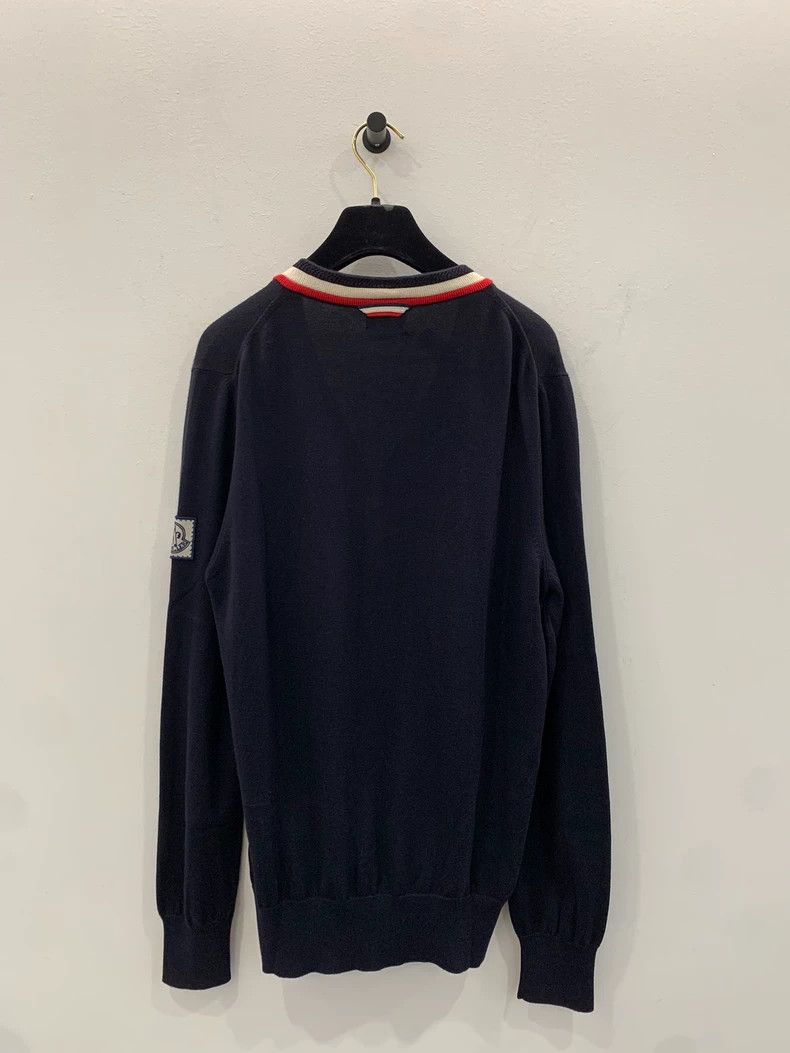 Moncler Moncler men's dark blue stripe cardigan Size US L / EU 52-54 / 3 - 2 Thumbnail