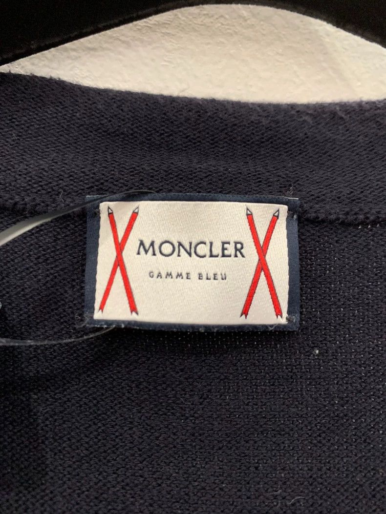 Moncler Moncler men's dark blue stripe cardigan Size US L / EU 52-54 / 3 - 5 Thumbnail