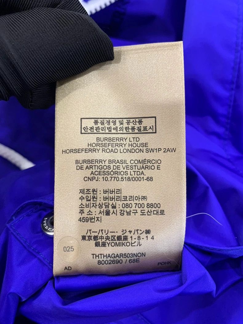 Burberry Burberry Blue Hooded Windbreaker Jacket Size US S / EU 44-46 / 1 - 7 Thumbnail