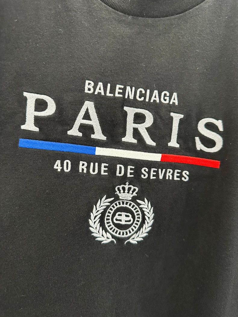 Balenciaga Balenciaga Paris Black Short Sleeve Tee Size US M / EU 48-50 / 2 - 3 Thumbnail