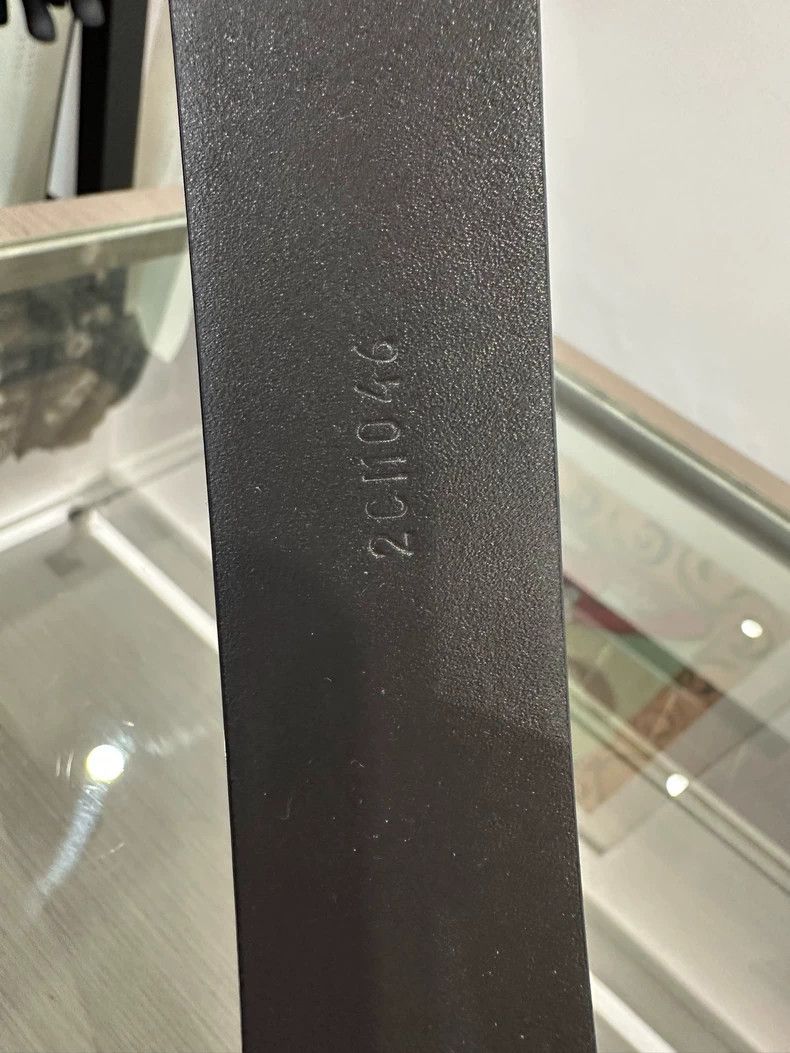 Prada Prada Silver Logo Black Men's Belt Size ONE SIZE - 8 Thumbnail